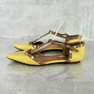 Halogen D'Orsay Women's 6M Flats Pointed Toe Yellow Gold